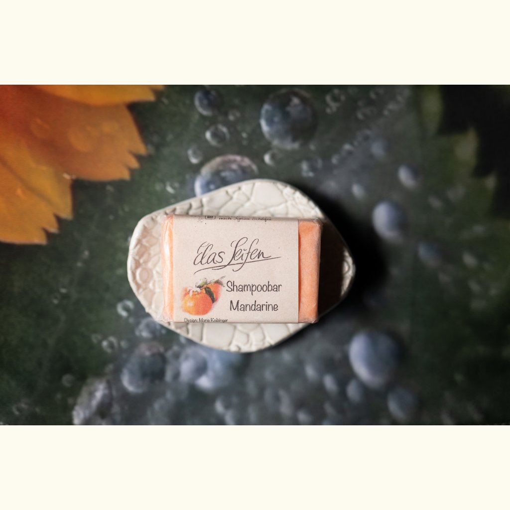 Shampoobar Mandarine -  mit Seidenprotein als natürliche Spülung